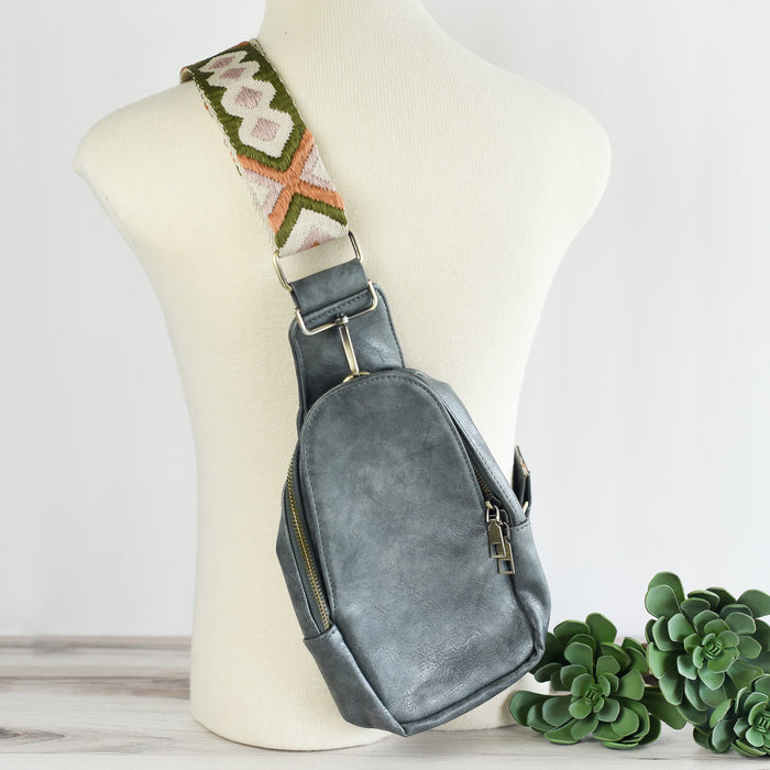 Naomi Crossbody Sling Bag-Charcoal Gray-Bag-Lemons and Limes Boutique