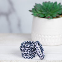 Fabric Softie Hair Ties-Hair Accessories-Snow Leopard-Lemons and Limes Boutique
