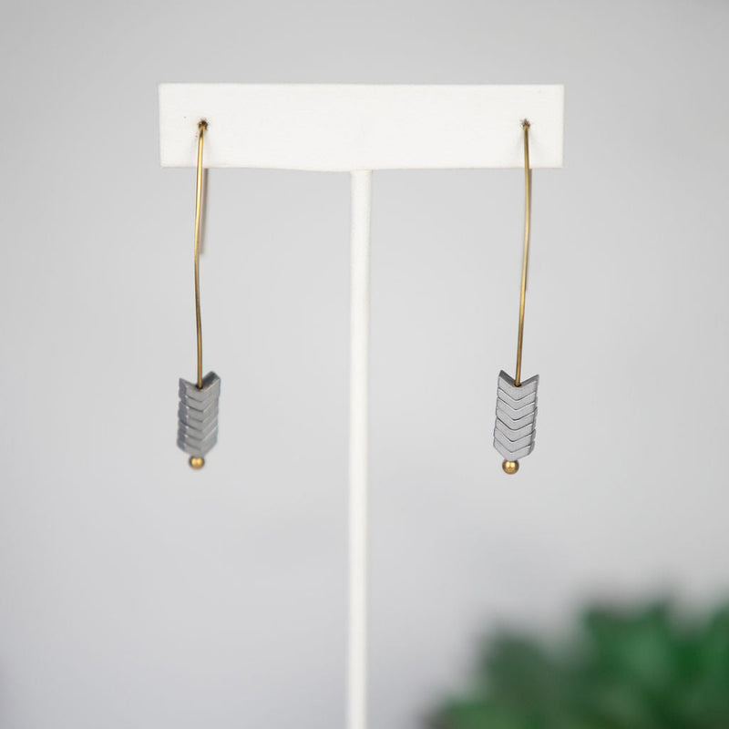 Arrow Wire Dangle Earrings