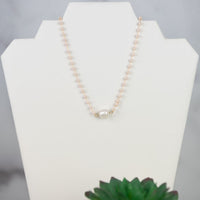Mara Beaded and Fresh Water Pearl Pendant Necklace-Necklace-Lemons and Limes Boutique