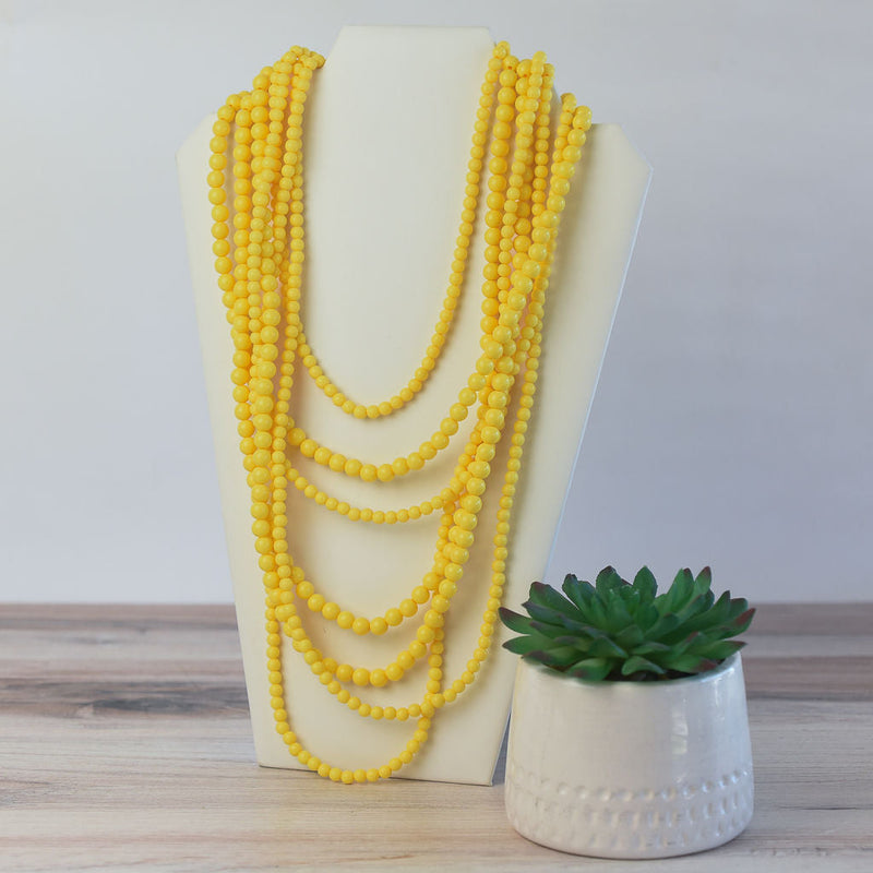 Glory Multi Strand Beaded Statement Necklaces-Necklace-Lemons and Limes Boutique