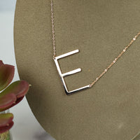 Large Letter / Initial Necklace Rose Gold-letter-Lemons and Limes Boutique