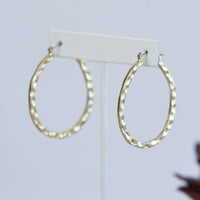 Dee Dee Hammered Hoop Earrings-Gold-Lemons and Limes Boutique