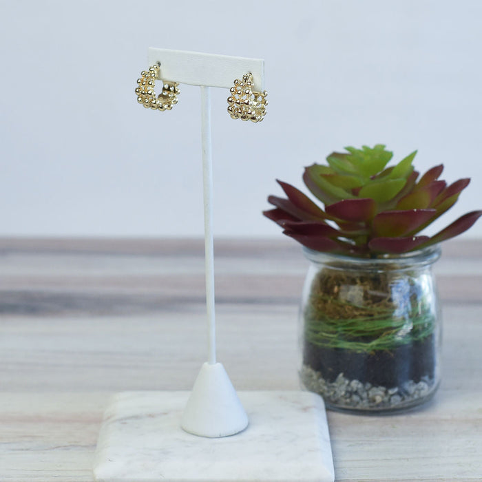 Leah Huggie Gold Hoop Earrings-Lemons and Limes Boutique