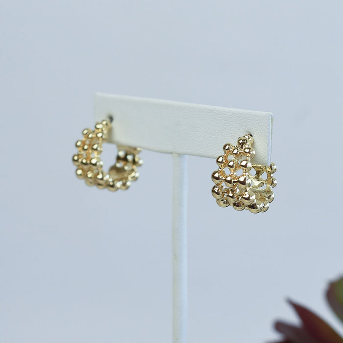 Leah Huggie Gold Hoop Earrings-Lemons and Limes Boutique