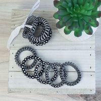 Large Lauren Lane Hair Coil Set in Black and White--Lemons and Limes Boutique