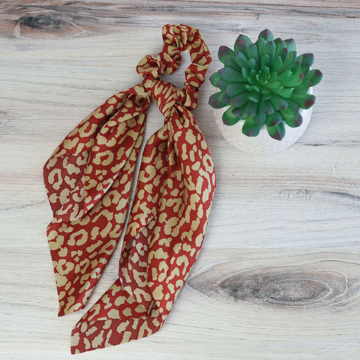 Modern Luxe Leopard Hair Scarf-3 in 1 Accessory-Hair Accessories-Red-Lemons and Limes Boutique