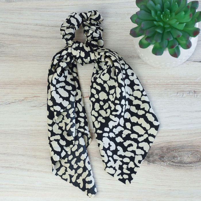 Modern Luxe Leopard Hair Scarf-3 in 1 Accessory-Hair Accessories-Black-Lemons and Limes Boutique