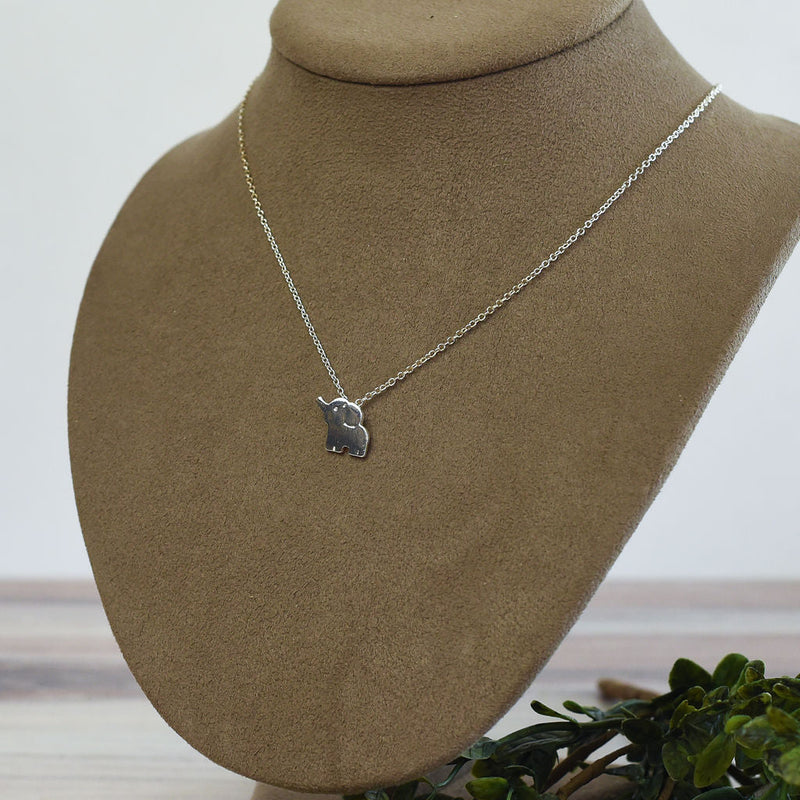 Elephant Pendant Necklace-Silver-Lemons and Limes Boutique