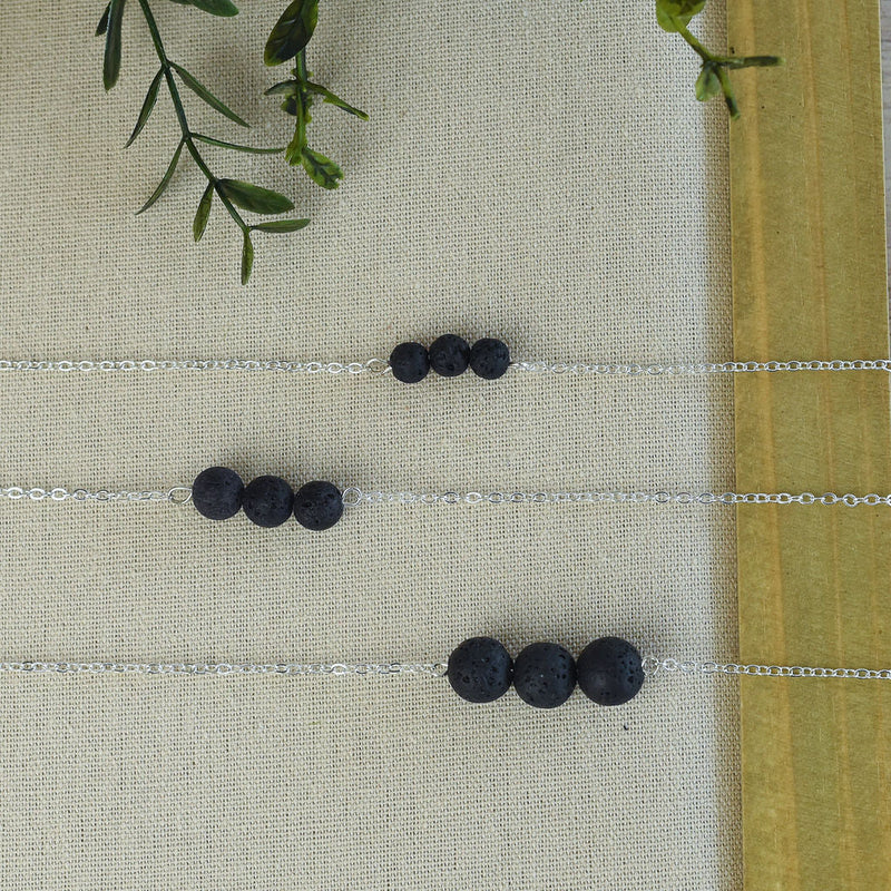 Essential Oil Lava Stone Pendant Necklaces-Clutch-Lemons and Limes Boutique