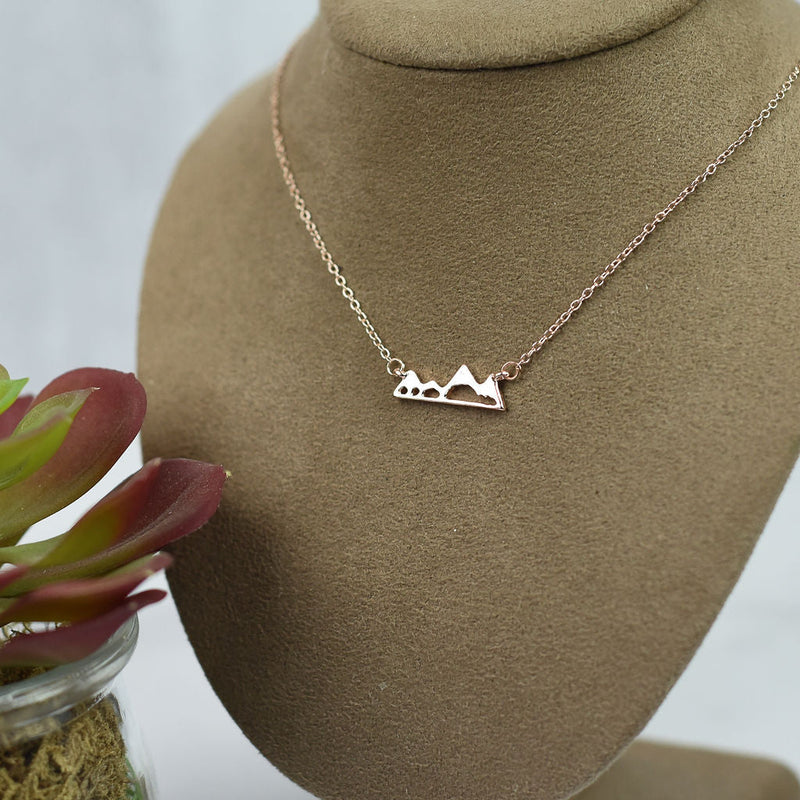 Mini Mountains Pendant Necklace-Rose Gold-Lemons and Limes Boutique