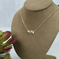 Mini Mountains Pendant Necklace-Gold-Lemons and Limes Boutique