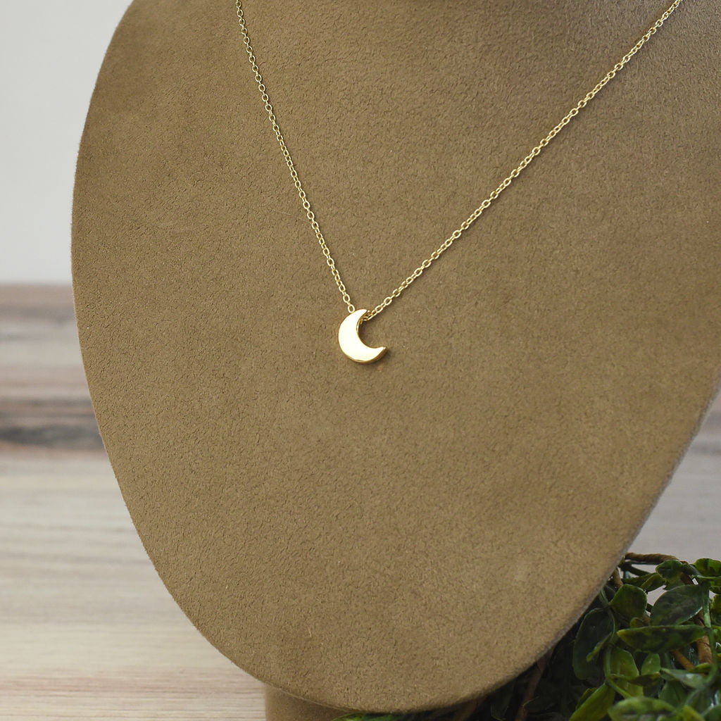 Moon Pendant Necklace-Gold-Lemons and Limes Boutique