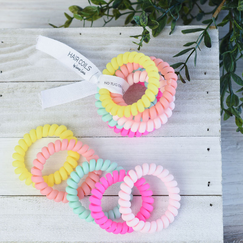 Large Lauren Lane Hair Coil Set in Sherbet--Lemons and Limes Boutique