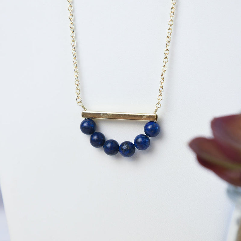 Caroline Pendant Necklace-Cobalt-Lemons and Limes Boutique