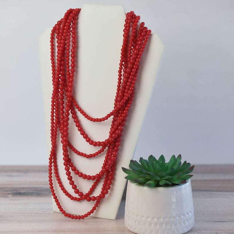 Glory Multi Strand Beaded Statement Necklaces-Necklace-Lemons and Limes Boutique