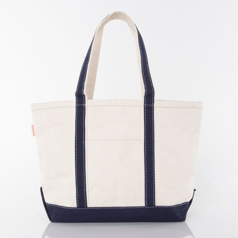 Medium Canvas Tote- Navy