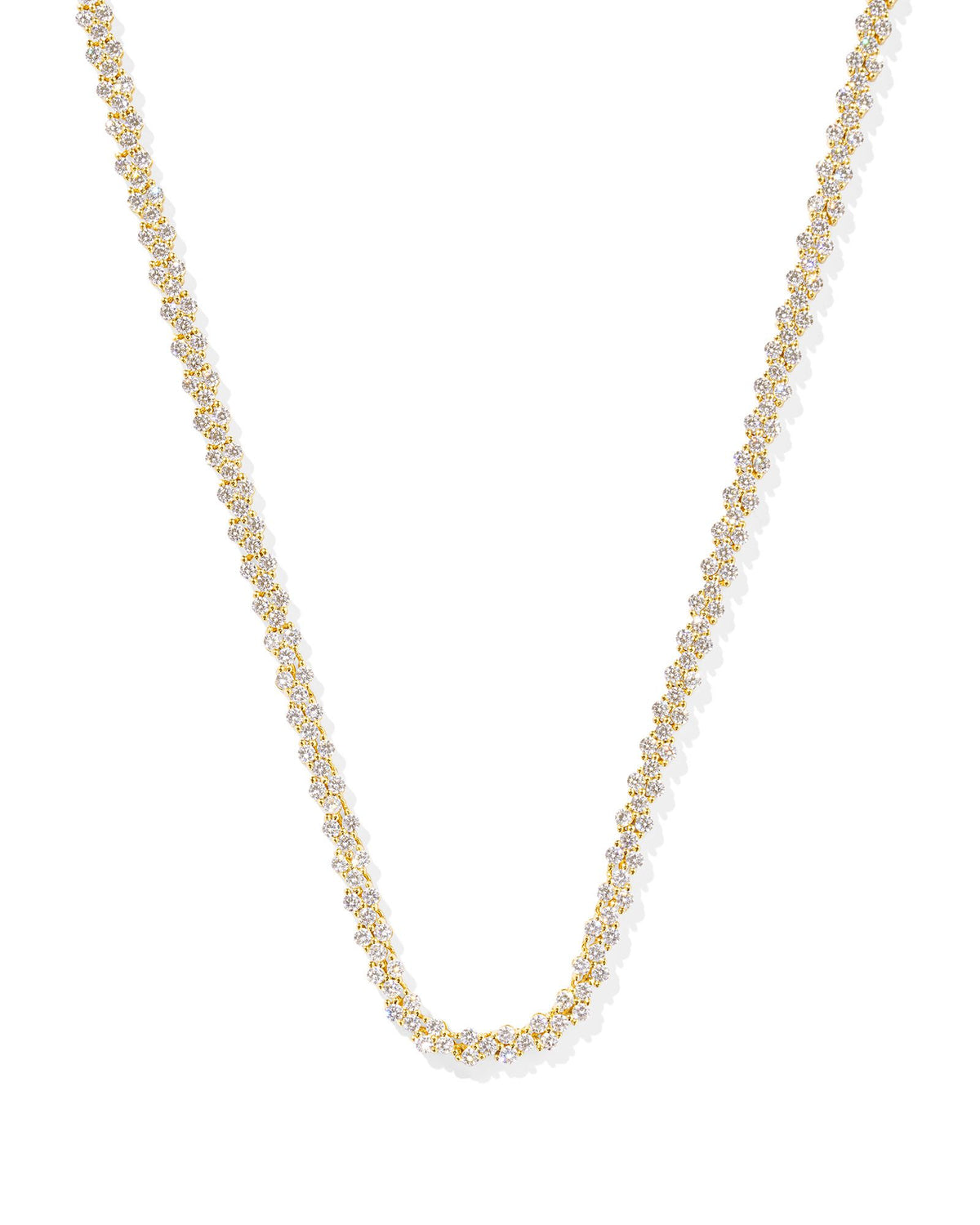 Emery Tennis Necklace in Gold White Crystal by Kendra Scott-Lemons and Limes Boutique
