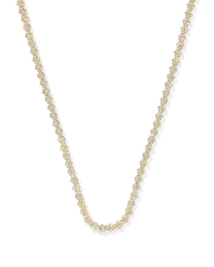 Emery Tennis Necklace in Gold White Crystal by Kendra Scott--Lemons and Limes Boutique