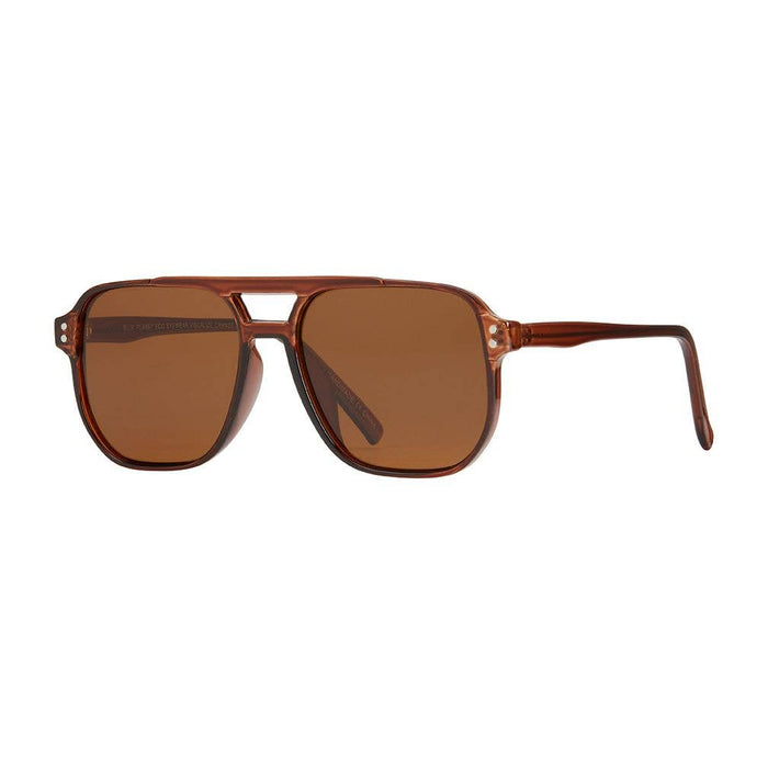 Pedro Sunglasses in Dark Brown with Brown Polarized Lens--Lemons and Limes Boutique