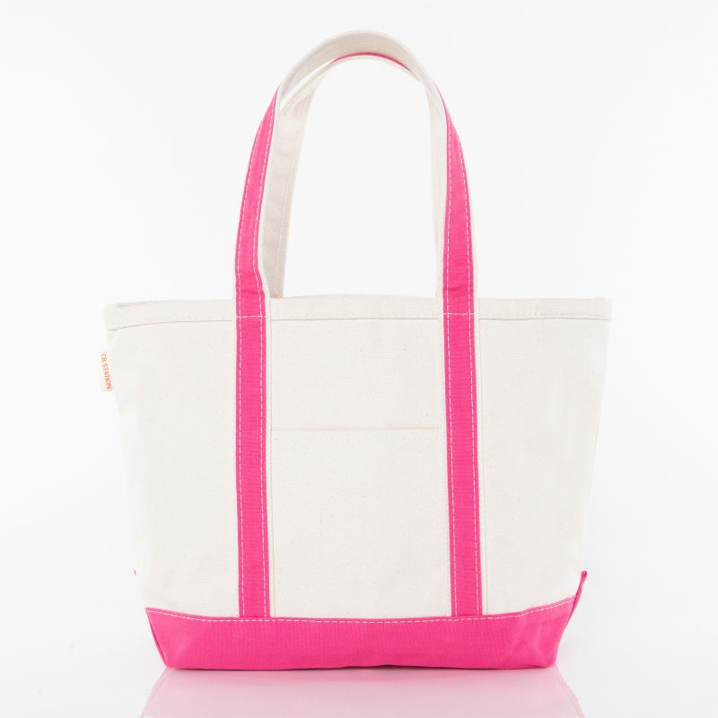 Medium Canvas Tote- Hot Pink