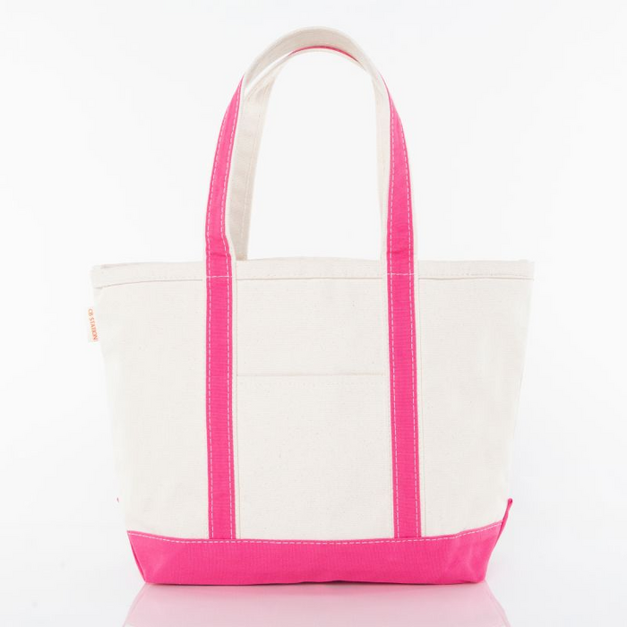 Medium Canvas Tote- Hot Pink