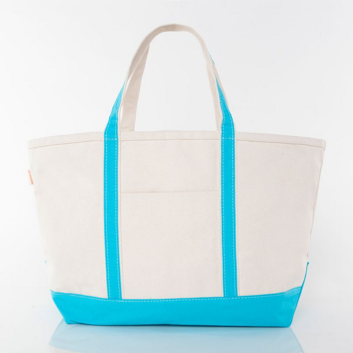 Classic Large Canvas Tote - Turquoise