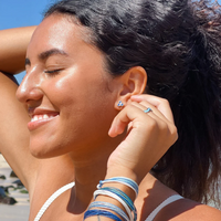 Surfrider Foundation Three Stone Studs from Pura Vida-Lemons and Limes Boutique