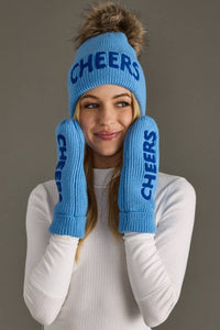 Blue Cheers Knit Pom Hat-Lemons and Limes Boutique