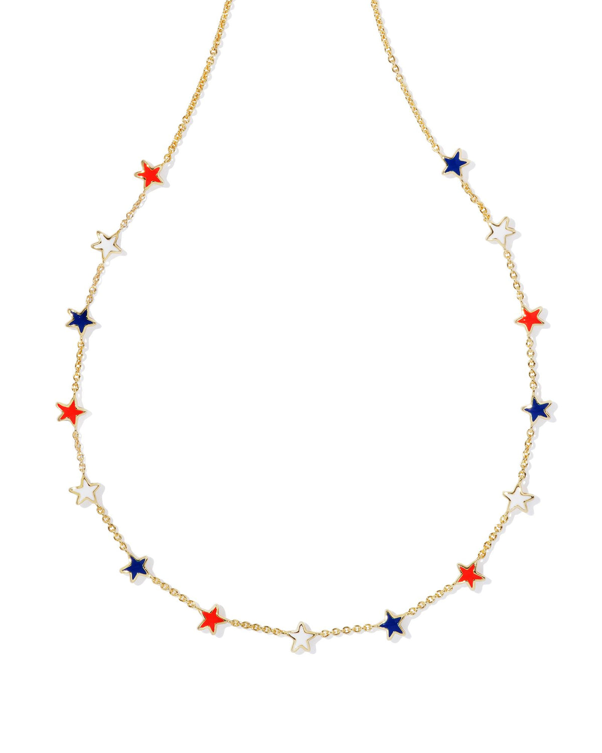 Sierra Star Strand Necklace in Gold Red White Blue Mix by Kendra Scott-Lemons and Limes Boutique