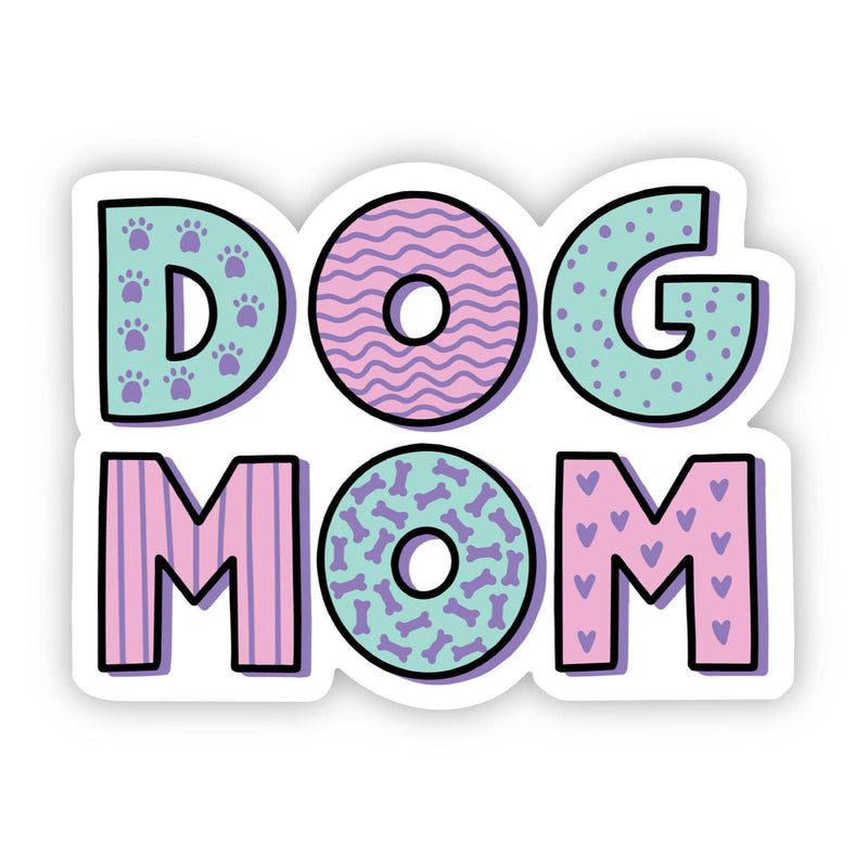 Dog Mom Green and Pink Sticker-Lemons and Limes Boutique