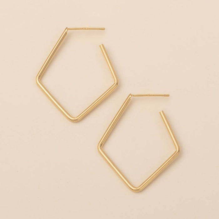Orion Diamond Hoop in Gold Vermeil-Lemons and Limes Boutique