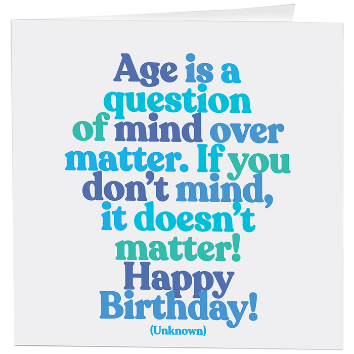 Age Is A Question Birthday Greeting Card-Lemons and Limes Boutique