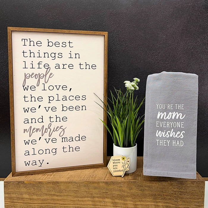 You're The Mom Everyone Wishes Mothers Day Gray Tea Towel--Lemons and Limes Boutique