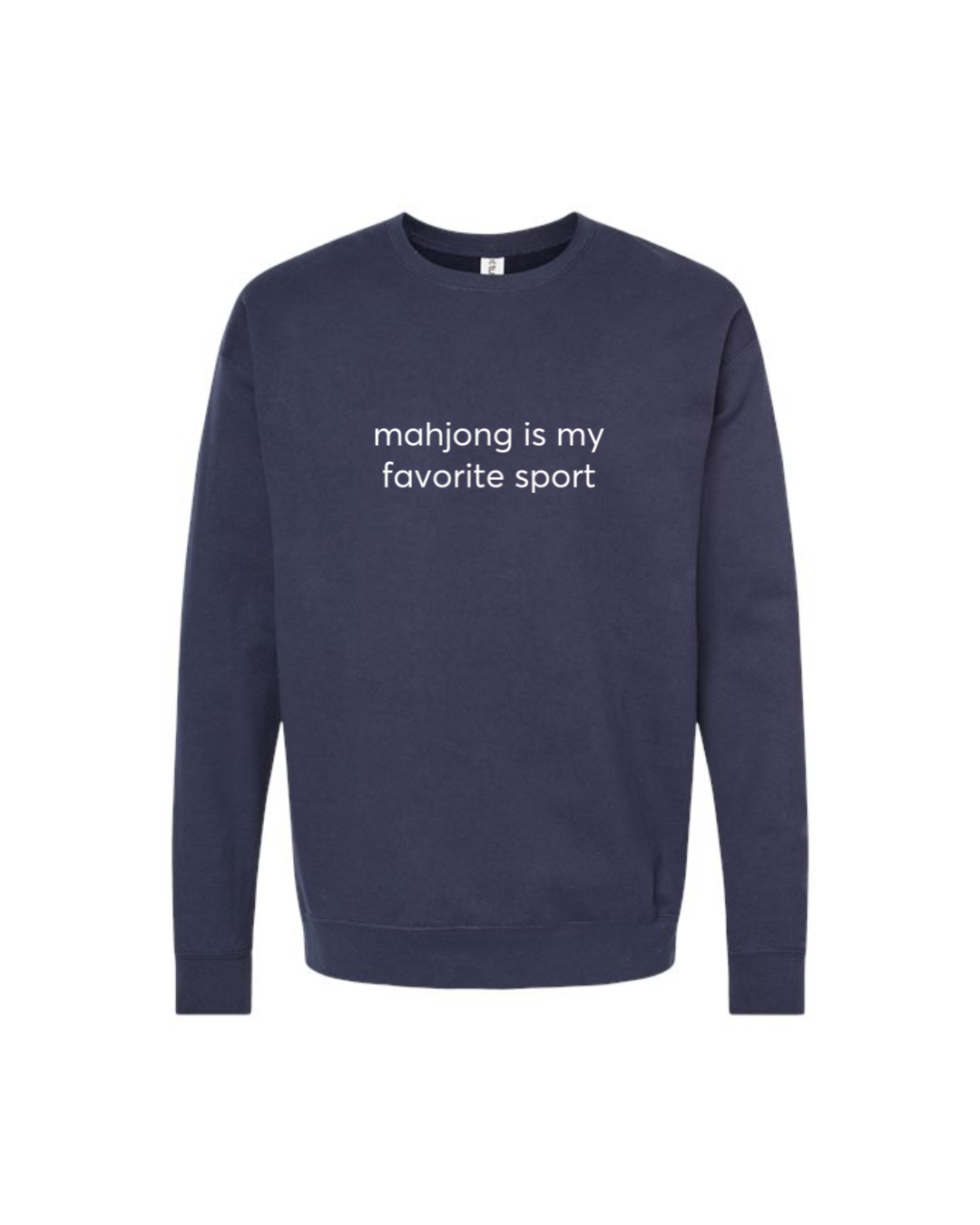 mahjong is my favorite sport on Navy Crewneck-Lemons and Limes Boutique