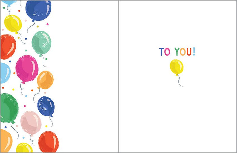 Birthday Greeting Card - Floating Balloons-Lemons and Limes Boutique