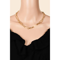 Rectangle Chain Link Necklace in Gold-Lemons and Limes Boutique