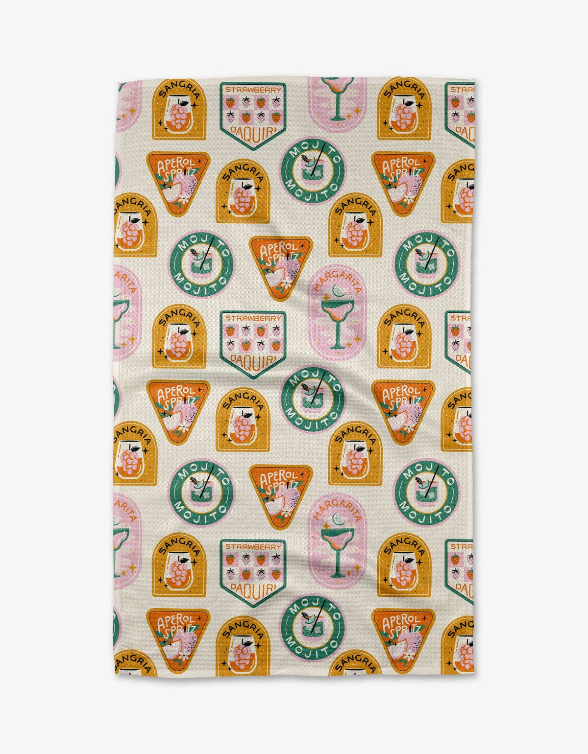 Cocktail Scout Badges Tea Towel by Geometry-Lemons and Limes Boutique