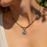 18K Gold PVD Stainless Steel Curb Charm Holder Necklace-Lemons and Limes Boutique