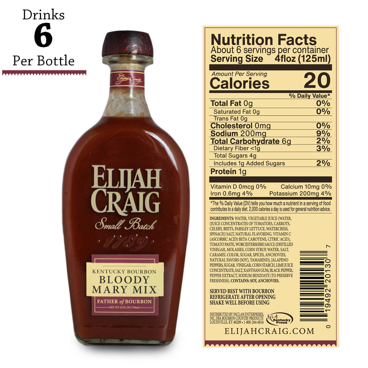 Elijah Craig Bloody Mary Mix (750ML)--Lemons and Limes Boutique
