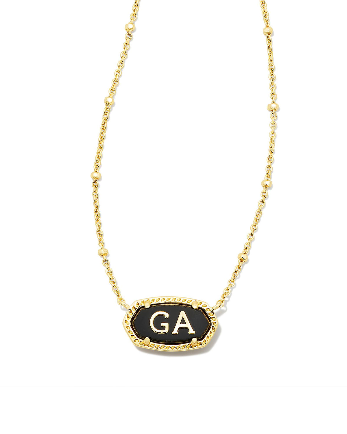 Elisa Georgia Necklace in Gold Black Agate by Kendra Scott-Lemons and Limes Boutique