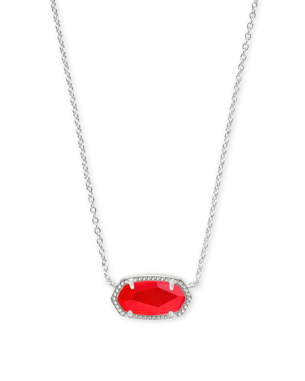 Elisa Pendant in Silver Red Illusion by Kendra Scott-Lemons and Limes Boutique