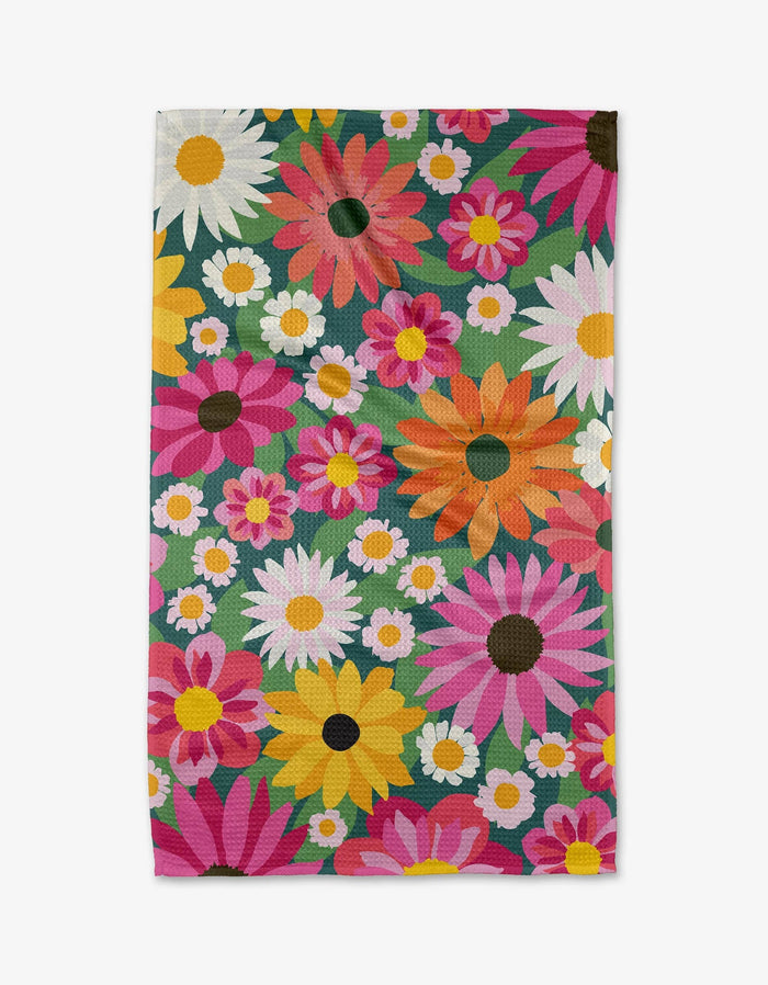 Wild Blooms Tea Towel by Geometry-Lemons and Limes Boutique