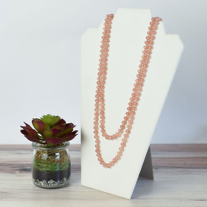 Sadie Beaded Statement Necklace-Blush-Lemons and Limes Boutique