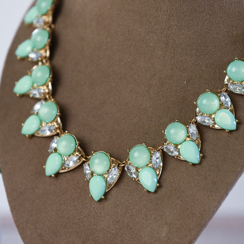 Bethany Statement Necklace-Mint-Lemons and Limes Boutique