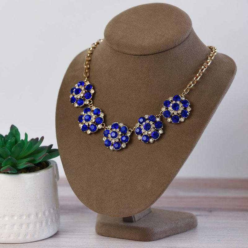 Ellen Flower Statement Necklace--Lemons and Limes Boutique