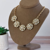 Ellen Flower Statement Necklace--Lemons and Limes Boutique