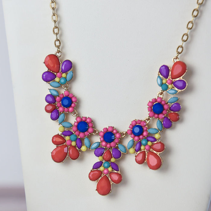 Michelle Statement Necklace-Multi-Lemons and Limes Boutique