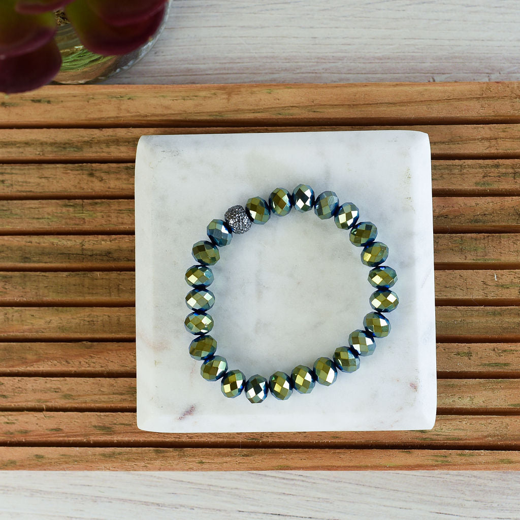 Darby Stretch Bracelet-Peacock-Lemons and Limes Boutique