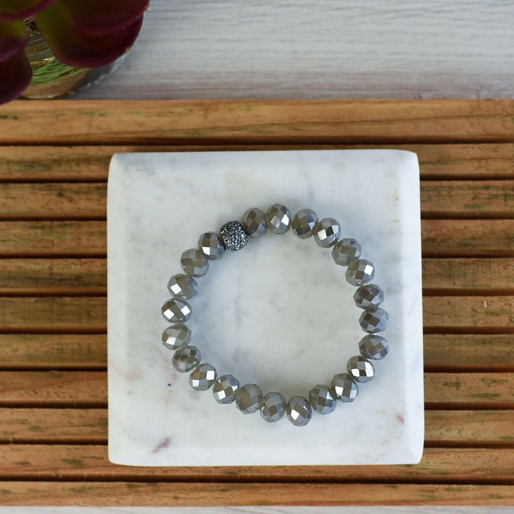 Darby Stretch Bracelet-Gray-Lemons and Limes Boutique